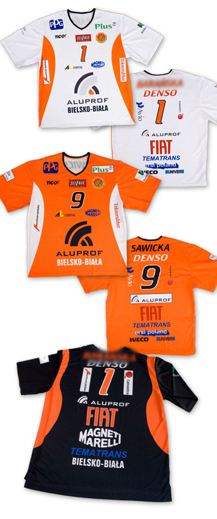 T-SHIRT SIATKÓWKA nazwiska siatkarek BKS PROFI CREDIT (biały, czarny)